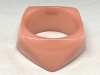 PO13 PONO wide translucent faceted soft pink resin bangle