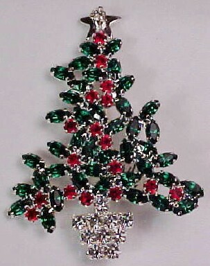 CHR3 Eisenberg Ice holly xmas tree pin