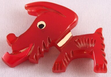 RPO9 repro red bakelite dog pin