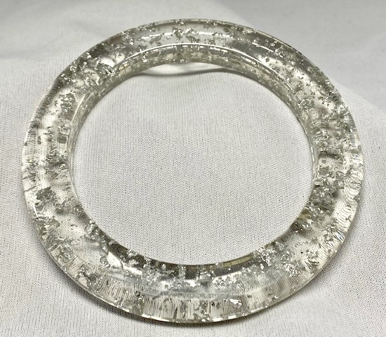 SO108 Sobral clear/silver foil resin bangle