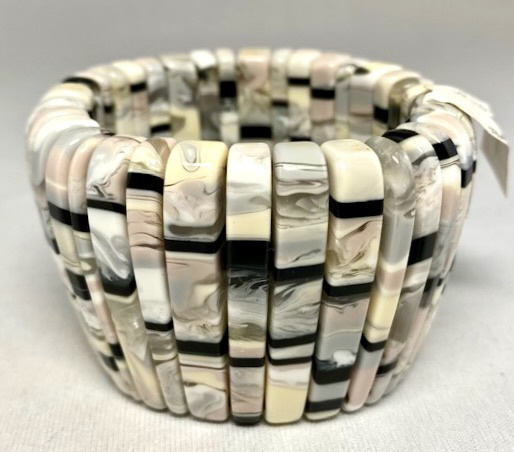 SO108 Sobral neutral shades wide stretch bracelet