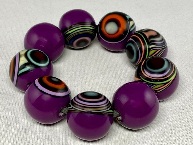 SO120 Sobral purple Optic ball elastic bracelet