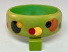 AB20 K Kronimus green with confetti dots bangle