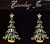 CHR12 Eisenberg Ice xmas tree earrings