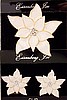 CHR16 Eisenberg Ice white enamel poinsettia pin & earrings