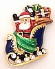 CHR10 Radko enamelled Santa pin