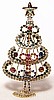 CHR18 bow standing xmas tree pin