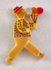 Foltz 27 butterscotch bakelite balloon man pin