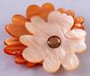 PO6 PONO 2 tone apricot resin double flower pin