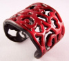 PO25 PONO luminous red/black cut out resin cuff bracelet