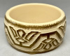 PO43 PONO cream with gold design resin bangle bracelet