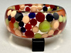 SO127 Sobral fiery red medium ball dot resin bangle